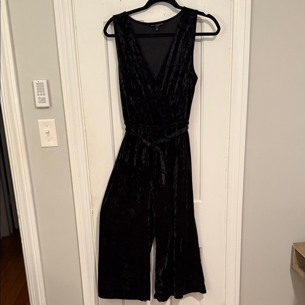 Black Velvet Jumpsuit